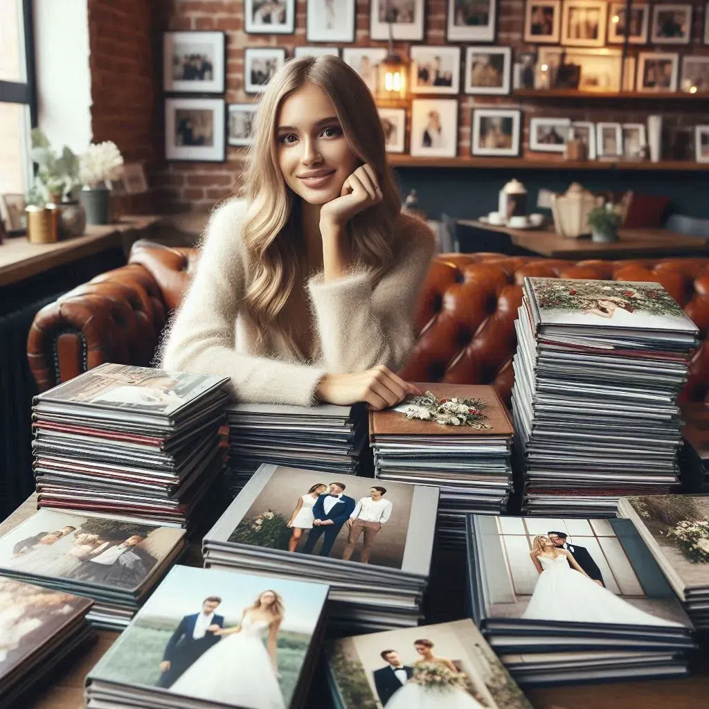 woman collecting images of a wedding 