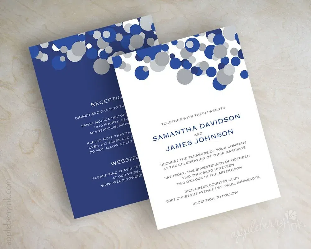 casual wedding invitation