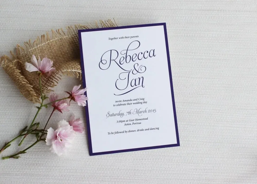 simple wedding invitation